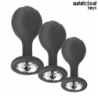 ADDICTED TOYS - CONJUNTO DE 3 TAPONES ANALES DE SILICONA CON JOYAS