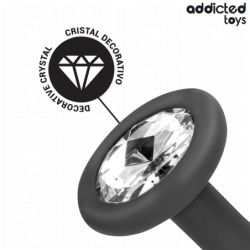 JUGUETES PARA ADICTOS - CONJUNTO DE 3 TAPONES ANALES DE SILICONA CON JOYAS