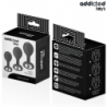 ADDICTED TOYS - CONJUNTO DE 3 TAPONES ANALES DE SILICONA CON JOYAS