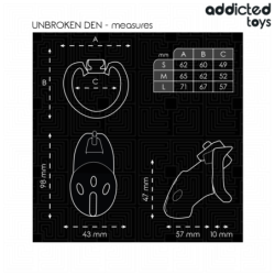 ADDICTED TOYS LOCKED - JAULA PARA PENE DEN ININTERRUMPIDA DE 9,8 CM