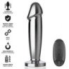 INTENSE - PLUG ANAL 10 VIBRACIONES METAL EN FORMA DE DILDO CON CONTROL REMOTO S
