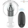 INTENSO - TAPÓN ANAL 10 VIBRACIONES DILDO METÁLICO CON CONTROL REMOTO S