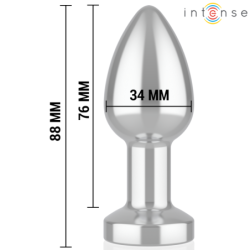 INTENSO - TAPÓN ANAL 10 VIBRACIONES METALIZADO CON CONTROL REMOTO M