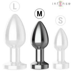 INTENSE - TAPÓN ANAL 10 VIBRACIONES METALIZADO CON CONTROL REMOTO M