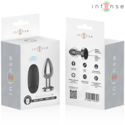 INTENSE - TAPÓN ANAL 10 VIBRACIONES METALIZADO CON CONTROL REMOTO M