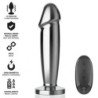 INTENSE - PLUG ANAL 10 VIBRACIONES METAL EN FORMA DE DILDO CON CONTROL REMOTO M