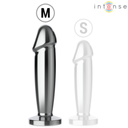 INTENSE - TAPÓN ANAL 10 VIBRACIONES DILDO METÁLICO CON CONTROL REMOTO M