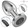 INTENSE - TAPÓN ANAL 10 VIBRACIONES METALIZADO CON CONTROL REMOTO L