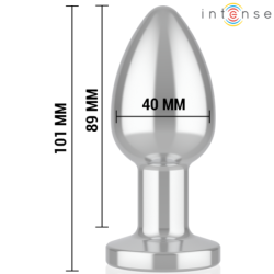 INTENSE - TAPÓN ANAL 10 VIBRACIONES METALIZADO CON CONTROL REMOTO L