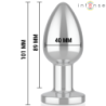 INTENSE - TAPÓN ANAL 10 VIBRACIONES METALIZADO CON CONTROL REMOTO L