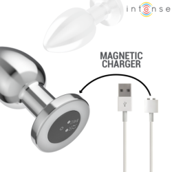 INTENSE - TAPÓN ANAL 10 VIBRACIONES METALIZADO CON CONTROL REMOTO L