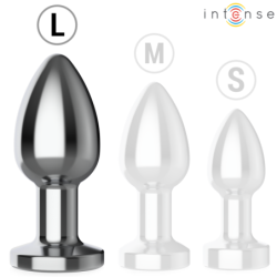 INTENSE - TAPÓN ANAL 10 VIBRACIONES METALIZADO CON CONTROL REMOTO L