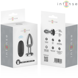 INTENSE - TAPÓN ANAL 10 VIBRACIONES METALIZADO CON CONTROL REMOTO L