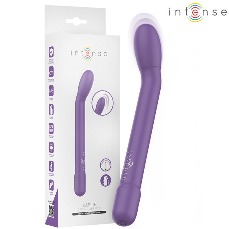 INTENSO - ESTIMULADOR DE PUNTO G RECARGABLE KARLIE MORADO