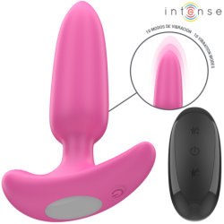 INTENSE - TAPÓN ANAL ROSS 10 VIBRACIONES ROSA CONTROL REMOTO