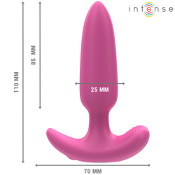 INTENSE - TAPÓN ANAL ROSS 10 VIBRACIONES ROSA CONTROL REMOTO