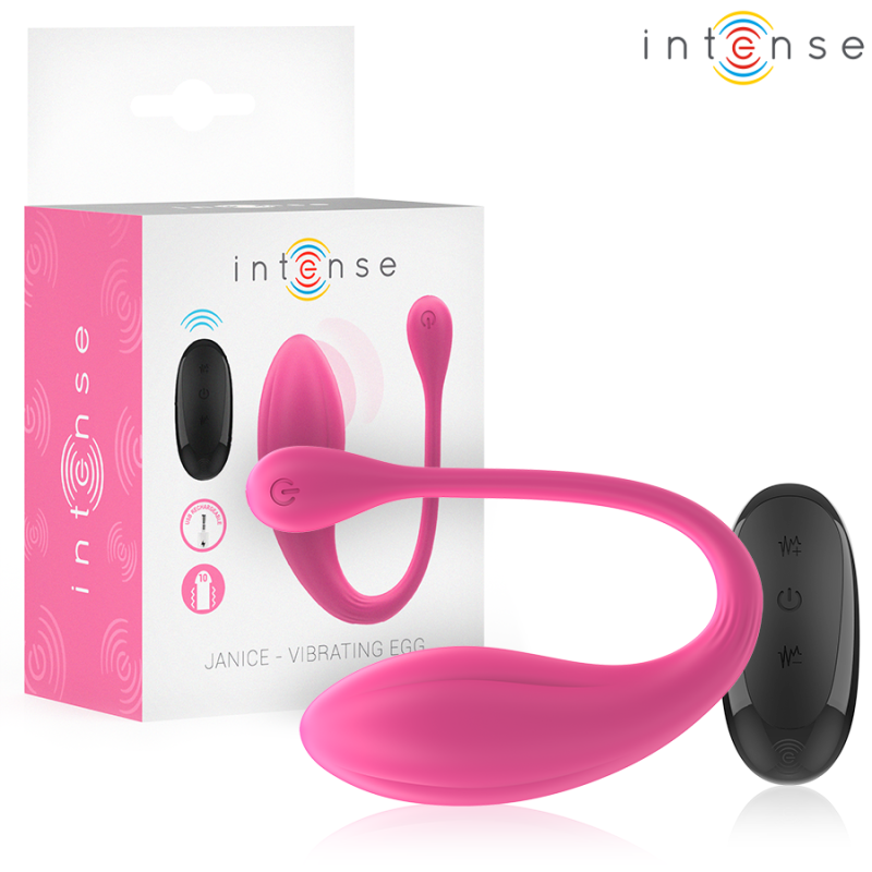 INTENSO - VIBRADOR JANICE U DOBLE ESTIMULACIÓN 10 VIBRACIONES ROSA CONTROL REMOTO