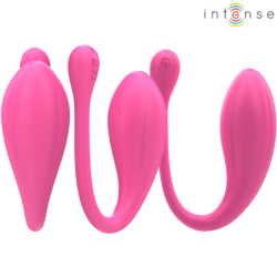 INTENSO - VIBRADOR JANICE U DOBLE ESTIMULACIÓN 10 VIBRACIONES ROSA CONTROL REMOTO