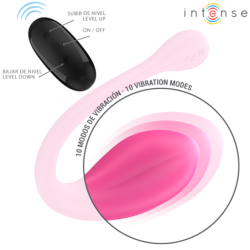 INTENSO - VIBRADOR JANICE U DOBLE ESTIMULACIÓN 10 VIBRACIONES ROSA CONTROL REMOTO