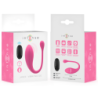 INTENSO - VIBRADOR JANICE U DOBLE ESTIMULACIÓN 10 VIBRACIONES ROSA CONTROL REMOTO