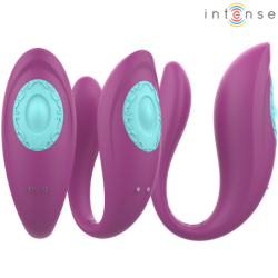 INTENSO - VIBRADOR Y ESTIMULADOR ANNIE EN FORMA DE U CON CONTROL REMOTO MORADO
