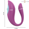 INTENSE - VIBRADOR Y ESTIMULADOR ANNIE EN FORMA DE U CON CONTROL REMOTO MORADO