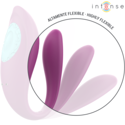 INTENSO - VIBRADOR Y ESTIMULADOR ANNIE EN FORMA DE U CON CONTROL REMOTO MORADO