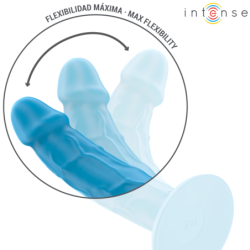 INTENSO - VIBRADOR REALISTA PHOEBE 10 VIBRACIONES AZUL CONTROL REMOTO