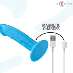INTENSO - VIBRADOR REALISTA PHOEBE 10 VIBRACIONES AZUL CONTROL REMOTO