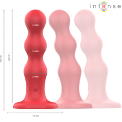 INTENSE - VIBRADOR CODY CON VENTOSA ROJA Y CONTROL REMOTO