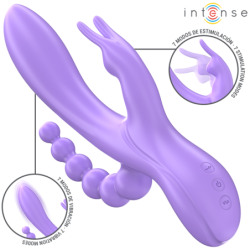 INTENSO - MIKO TRIPLE VIBRADOR CONEJO Y ESTIMULADOR Y ANAL 7 VIBRACIONES MORADO