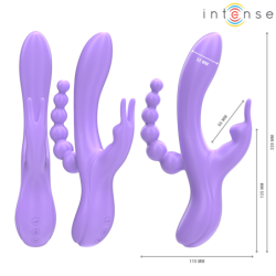 INTENSO - MIKO TRIPLE VIBRADOR CONEJO Y ESTIMULADOR Y ANAL 7 VIBRACIONES MORADO