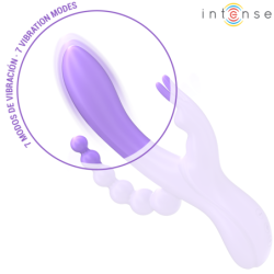 INTENSO - MIKO TRIPLE VIBRADOR CONEJO Y ESTIMULADOR Y ANAL 7 VIBRACIONES MORADO
