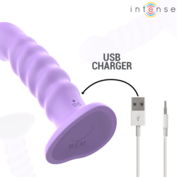 INTENSE - VIBRADOR BRENDA TALLA M DISEÑO ESPIRAL 10 VIBRACIONES MORADO CONTROL REMOTO
