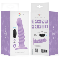 INTENSO - VIBRADOR BRENDA TALLA M DISEÑO ESPIRAL 10 VIBRACIONES MORADO CONTROL REMOTO
