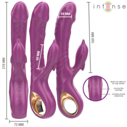 INTENSO - VIBRADOR MULTIFUNCIÓN HALLE CON LENGUA ESTIMULANTE DELFÍN MORADA