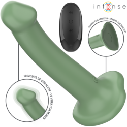 VIBRADOR INTENSO BECCA CON VENTOSA, 10 VIBRACIONES, COLOR VERDE, CONTROL REMOTO