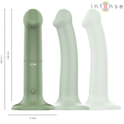 INTENSO - VIBRADOR BECCA CON VENTOSA, 10 VIBRACIONES, COLOR VERDE, CONTROL REMOTO