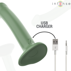 VIBRADOR INTENSO BECCA CON VENTOSA, 10 VIBRACIONES, COLOR VERDE, CONTROL REMOTO