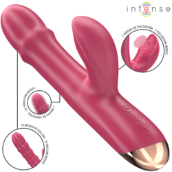 INTENSO - VIBRADOR MULTIFUNCIÓN CHLOE 3 EN 1 ROJO