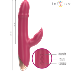 INTENSO - VIBRADOR MULTIFUNCIÓN CHLOE 3 EN 1 ROJO