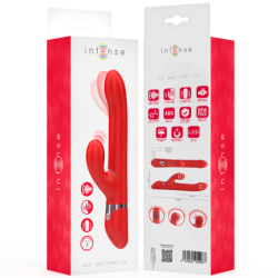 INTENSO - VIBRADOR MULTIFUNCIÓN LELE ROTATIVO, OSCILANTE Y ESTIMULANTE ROJO