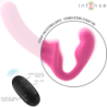 INTENSE - VIBRADOR DOBLE AMY DE 20 CM, ROSA, CON CONTROL REMOTO