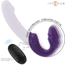 INTENSE - VIBRADOR DOBLE JILL DE 20 CM, COLOR MORADO, CON CONTROL REMOTO