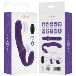INTENSE - VIBRADOR DOBLE JILL DE 20 CM, COLOR MORADO, CON CONTROL REMOTO