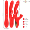 INTENSE - VIBRADOR MULTIFUNCIÓN KAROL EMPUJE Y ESTIMULACIÓN Y ONDAS ESTIMULANTES ROJO