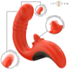 INTENSO - VIBRADOR Y ESTIMULADOR PAULINA EN FORMA DE U ROJO