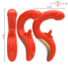 INTENSO - VIBRADOR Y ESTIMULADOR PAULINA EN FORMA DE U ROJO