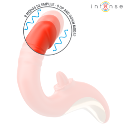 INTENSO - VIBRADOR Y ESTIMULADOR PAULINA EN FORMA DE U ROJO