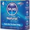 SKINS - PAQUETE DE 4 PRESERVATIVOS NATURALES PREMIUM